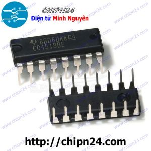 (DIP) IC CD4518 DIP-16 (CD4518BE 4518)