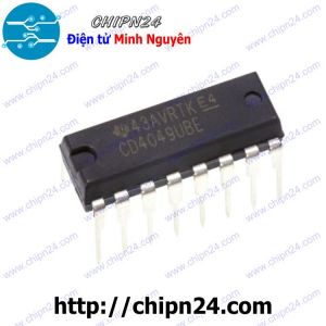 (DT) IC CD4049UBE DIP-16 Hàng Tốt (CD4049 4049) (IC 6 Cổng đệm đảo)