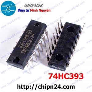 [DIP] IC 74393 74HC393 DIP-14 (IC Bộ đếm nhị phân 4 bit kép)