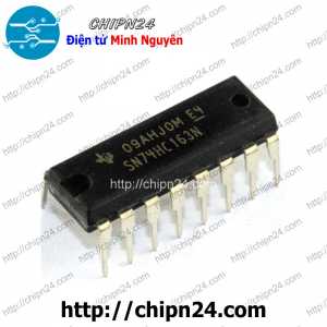 (DIP) IC 74163 74HC163 DIP-16 (Bộ đếm nhị phân 4 bit không đồng bộ )