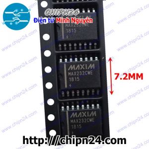 [SOP] IC Dán MAX232 WSOP-16 7.2mm (SMD) (MAX232CWE MAX232EWE RS232)