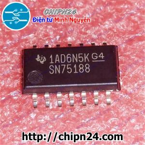 [SOP] IC Dán SN75188 SOP-14 (SMD) (SN75188NSR) (IC Cổng LogIC NOT và NOR)