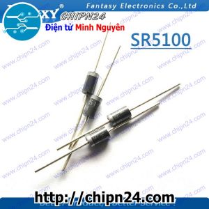 (K472) Diode SR5100 DIP DO-27 5A 100V (SR 5100) [Diode Schottky]