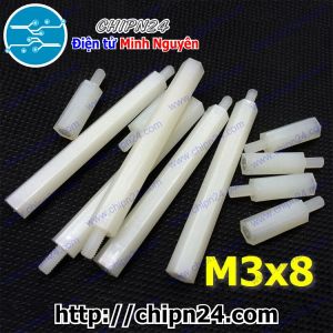 [10 cái] Cọc nhựa M3x8 (D-C)