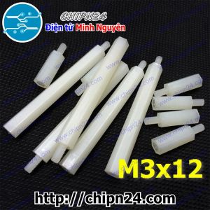 [10 cái] (F31) Cọc nhựa M3x12 (D-C)