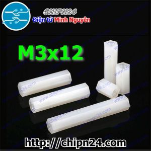 [10 cái] (F33) Cọc nhựa M3x12 (C-C)