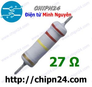 (F365) Điện Trở 27R 2W 5%