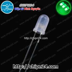 [50 con] (TK22) Led 5mm Đục màu Xanh Lá