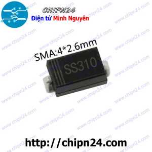 [10 con] Diode Dán SS310 SMA 3A 100V (SMD) (4.3x2.6mm) (Diode xung)