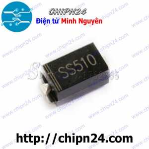 (G7) Diode Dán SS510 SMA 5A 100V (SMD) (4.3x2.6mm) (Diode xung)