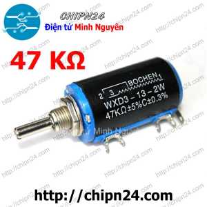 (F175) Biến trở WXD3 47K (WXD3-13-2W) (Biến trở Chiết áp tinh chỉnh xoay 10 vòng)