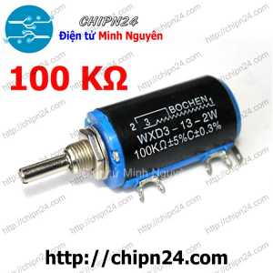 Biến trở WXD3 100K (WXD3-13-2W 10 vòng) (Biến trở Chiết áp tinh chỉnh xoay 10 vòng)