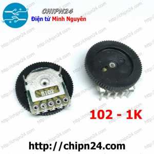 (F394) Biến Trở Đồng tiền 5 Chân 1K (16x2MM, B102 102)