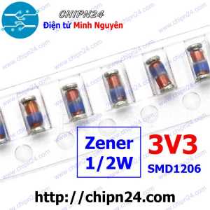 [10 con] (G32) Diode Zener Dán 1/2W 3V3 LL34 SMD1206 ZMM3V3 (3.3V 0.5W) (3.5x1.6mm)