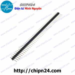 (H54) Hàng rào Đực Đơn Thẳng 2.54MM 1x40p Đen (Jump, Header)