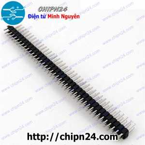 (H55) Hàng rào Đực Đôi Thẳng 2.54MM 2x40p Đen (Jump, Header)