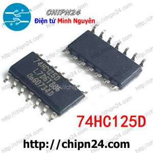 (SOP) IC Dán 74125 74HC125 SOP-14 Hàng Tốt (SMD) (74HC125D) (IC Multivibrator đơn nhất)