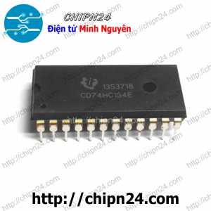 (DIP) IC 74154 74HC154 DIP-24 (Thân Rộng) (IC Giải mã 4 đường sang 16 đường)