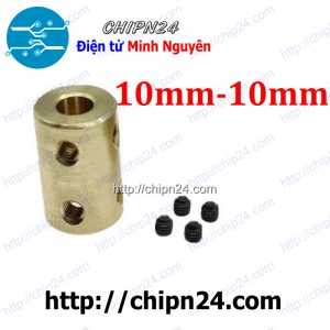 (F18) Khớp Nối Trục Đồng Lớn 10mm-10mm (10-10mm) (tặng Cây Mở Lục Giác M4)
