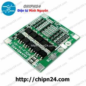 (D55) Mạch sạc bảo vệ pin 18650 4 cell 30A Xanh
