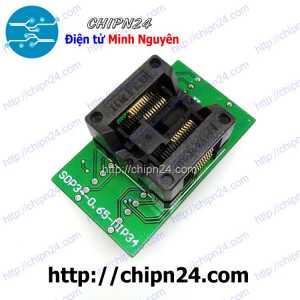 Đế nạp IC dán TSSOP-20 Thân Rộng (0.65mm) (Thân IC 5.3mm) (Đế Chuyển IC Chân Dán qua Chân Cắm)