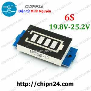 Mạch hiển thị mức năng lượng pin 6S 19.8V-25.2V Led Xanh dương
