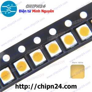 [25 con] (KD16) Led Dán SMD 3528 Trắng Ấm Warm White (3.5x2.8mm)