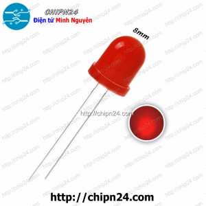 [10 con] Led 8mm Vỏ đục ra Đỏ