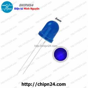 [10 con] (TK3) Led 8mm Vỏ đục ra Xanh Dương
