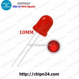 [10 con] (TK15) Led 10mm Vỏ Đục ra Đỏ