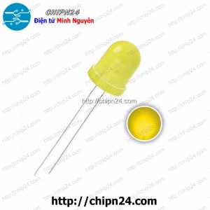 [10 con] (TK15) Led 10mm Vỏ Đục ra Vàng