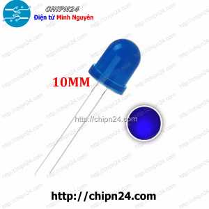 [10 con] (TK15) Led 10mm Vỏ Đục ra Xanh Dương