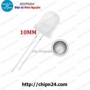 [10 con] (TK15) Led 10mm Vỏ Đục ra Trắng