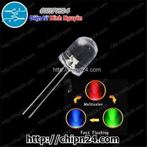 [10 con] (TK17, H14) Led 10mm Trong 7 Màu RGB 2 chân Nháy Nhanh