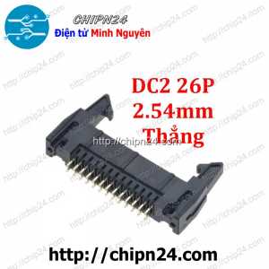IDE26 Đực Gài Thẳng 2.54MM, Header 26p 2x13 Sừng Trâu Thẳng (DC2 26P 2.54mm Thẳng)