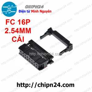 IDE16 Cái 2.54mm, Đầu bấm cáp FC 16p 2x8 2.54mm (FC 16P 2.54mm Cái)