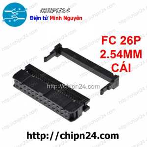 (F130) IDE26 Cái 2.54mm, Đầu bấm cáp FC 26p 2x13 2.54mm (FC 26P 2.54mm Cái)