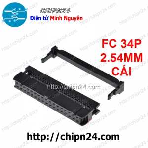 (F130) IDE34 Cái 2.54mm, Đầu bấm cáp FC 34p 2x17 2.54mm (FC 34P 2.54mm Cái)