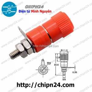 Đầu Jack chuối JS-910B 4mm Đỏ