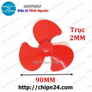 Cánh Quạt 90MM Đỏ (3 Cánh Trục 2MM)