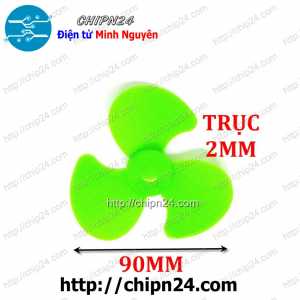 Cánh Quạt 90MM Xanh Lá (3 Cánh Trục 2MM)