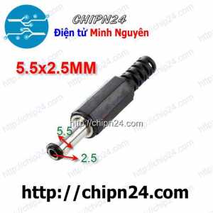 (F89.4) Jack DC hàn dây Chuôi Dài 5.5x2.5mm