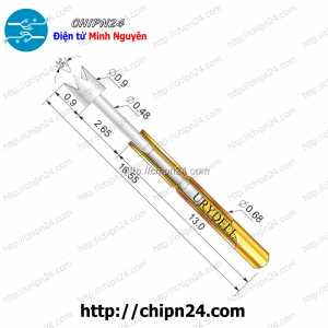 (K2) Kim test mạch P50-Q2, dài 16.5mm, đường kính đầu 0.9mm, đường kính thân 0.68mm, 2A, đầu 4 vuốt thẳng