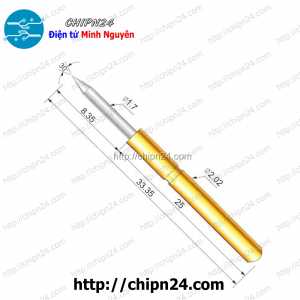 (K10) Kim test mạch P125-B, dài 33.35mm, đường kính đầu 1.7mm, đường kính thân 2.02mm, 5A, đầu nhọn