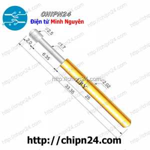 (K10) Kim test mạch P125-D, dài 33.35mm, đường kính đầu 2.5mm, đường kính thân 2.02mm, 5A, đầu tròn lớn