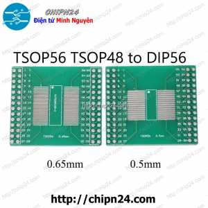(K93) Đế chuyển TSOP56 TSOP48 0.5mm 0.65mm sang DIP56 (PCB chuyển, Mạch chuyển)