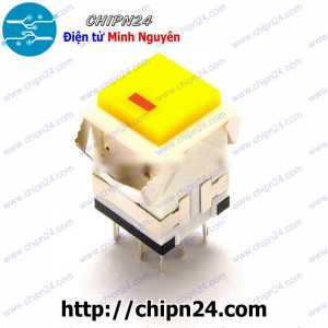 (F92.7) Nút nhấn Nhả KCD2-22 Vàng 8 chân 19x19MM 3A 250V