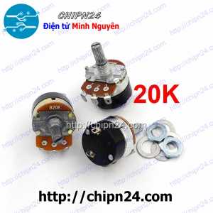 Volume WH138 20K (Chiết áp công tắc, Biến trở máy nước nóng, đường kính 24MM)