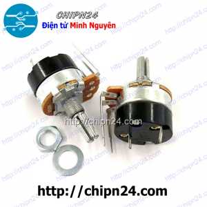 Volume WH138 500K Chân Dài (Chiết áp công tắc, Biến trở máy nước nóng, đường kính 24MM)