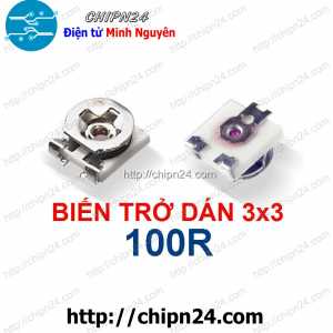 (K384) Biến Trở Dán 3x3 100R (Kích thước 3.1x3.8x1.6MM)